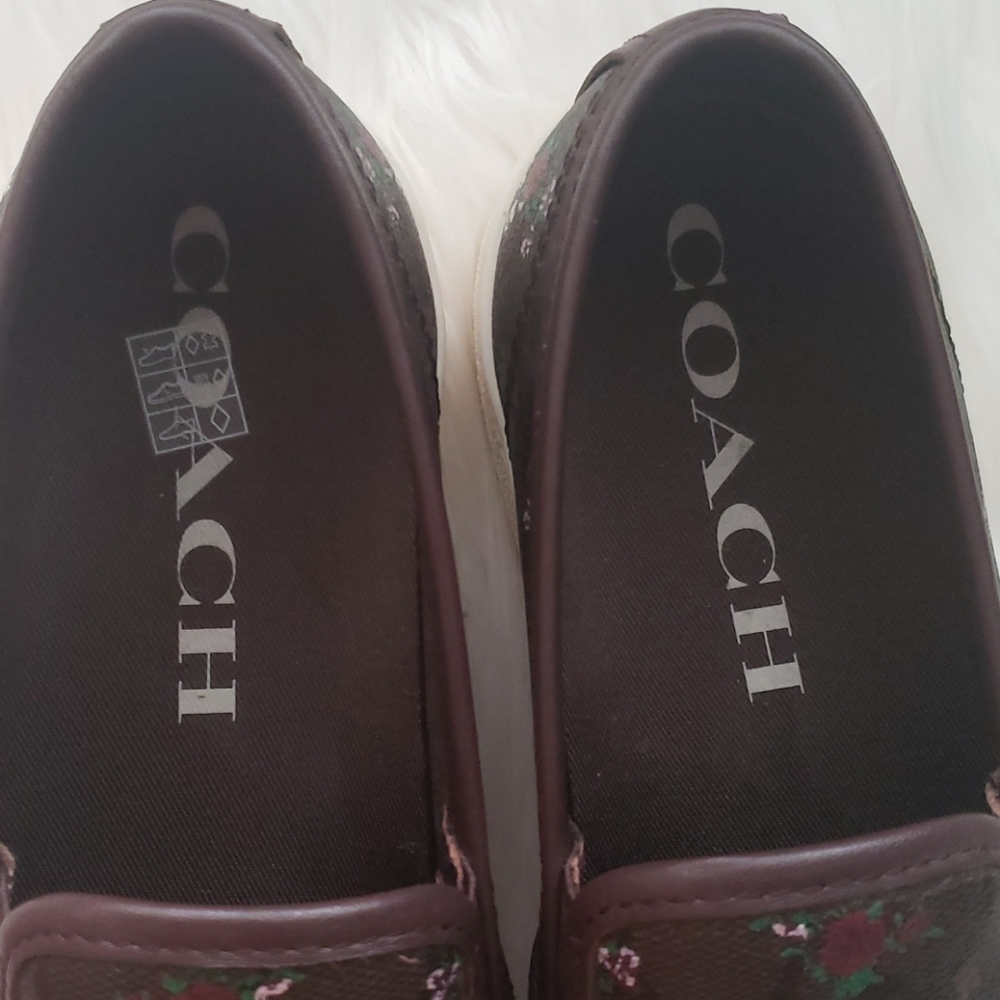 Coach Floral Brown Tan Shoes - Picture 4 of 5